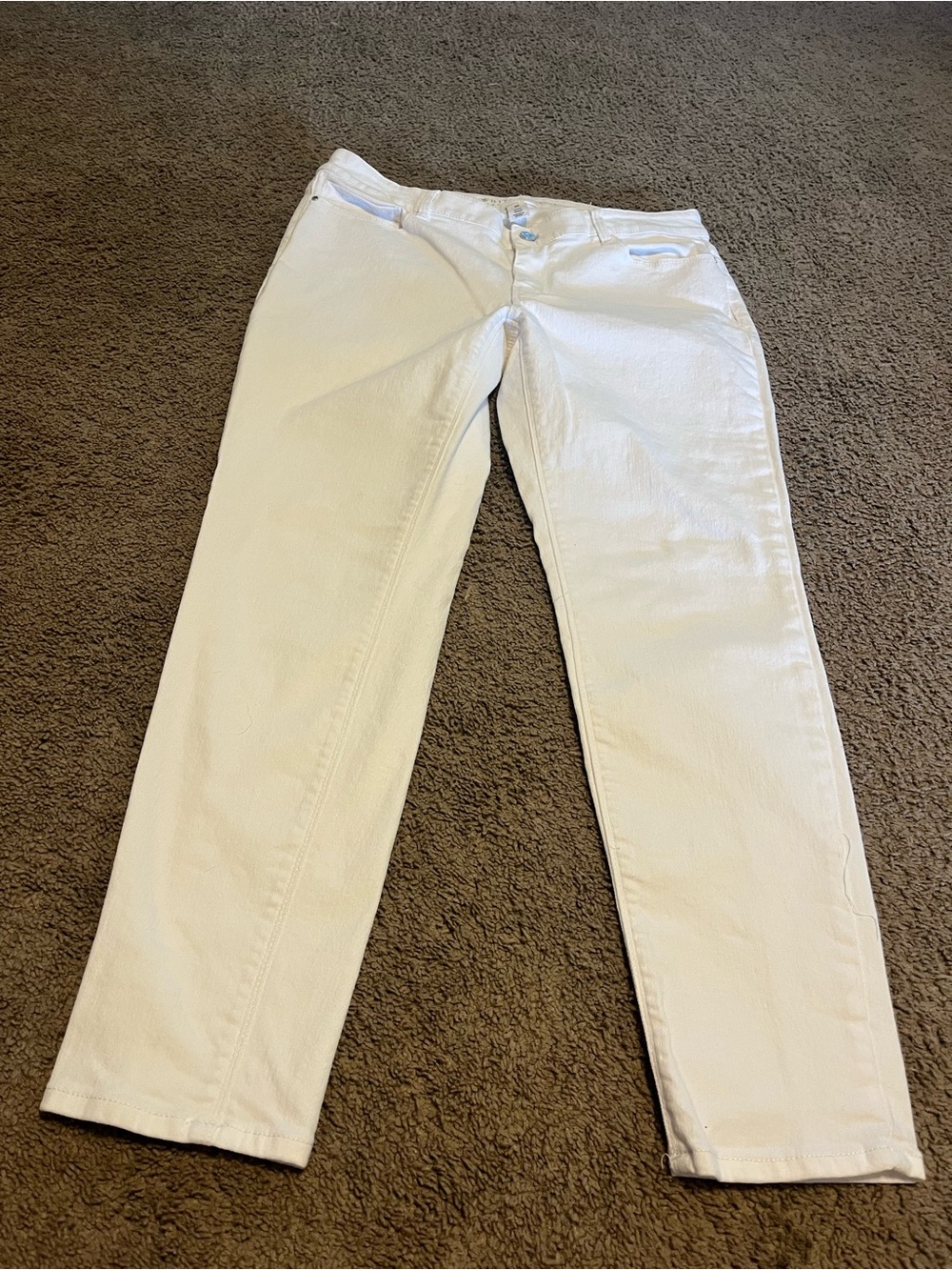 white house black market White Straight-Leg Jeans